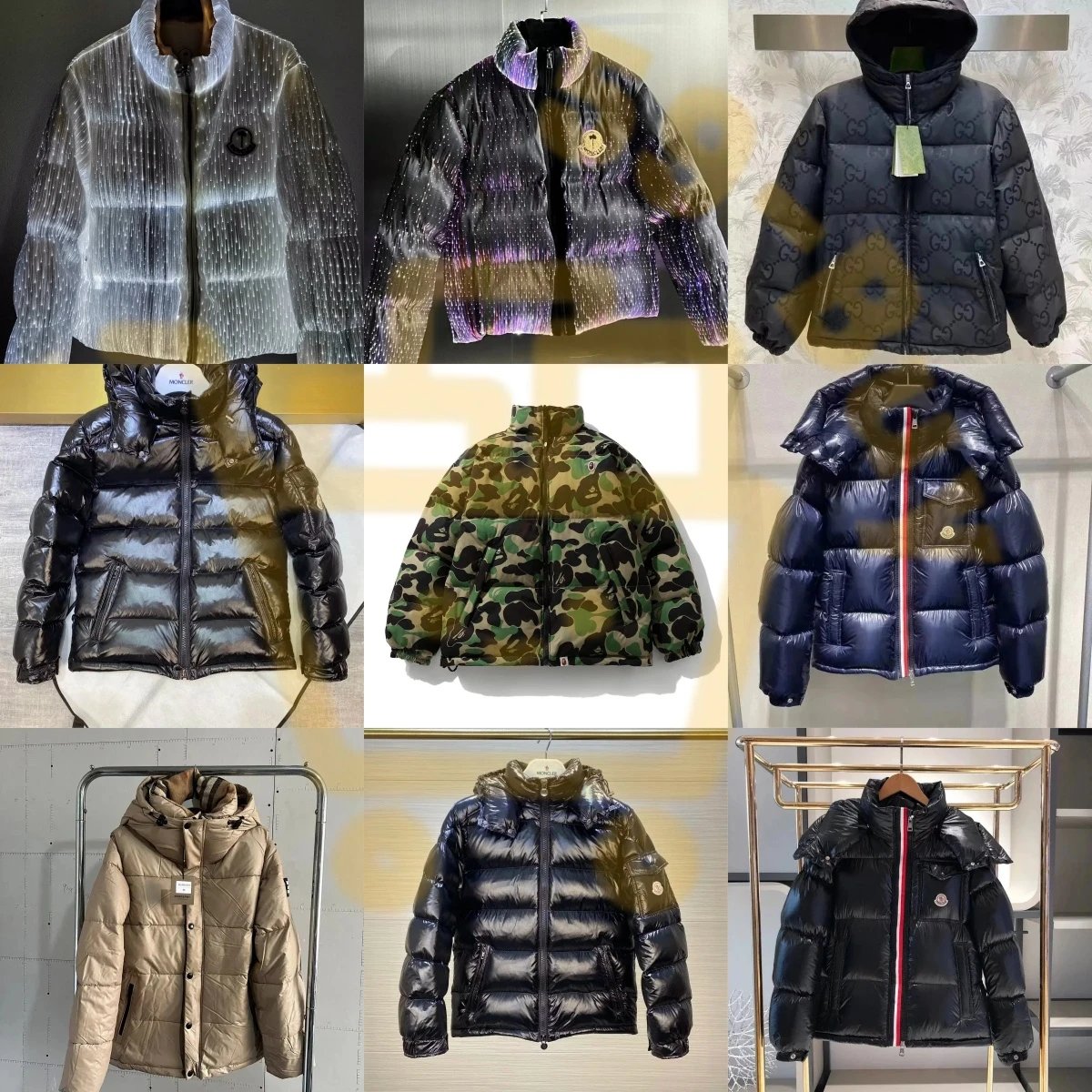 Ins Top Down Cotton Jacket Star Maya Ribbon Coat 1 Brand Classic Detachable Hat Warm Down Jacket (WMYRF)