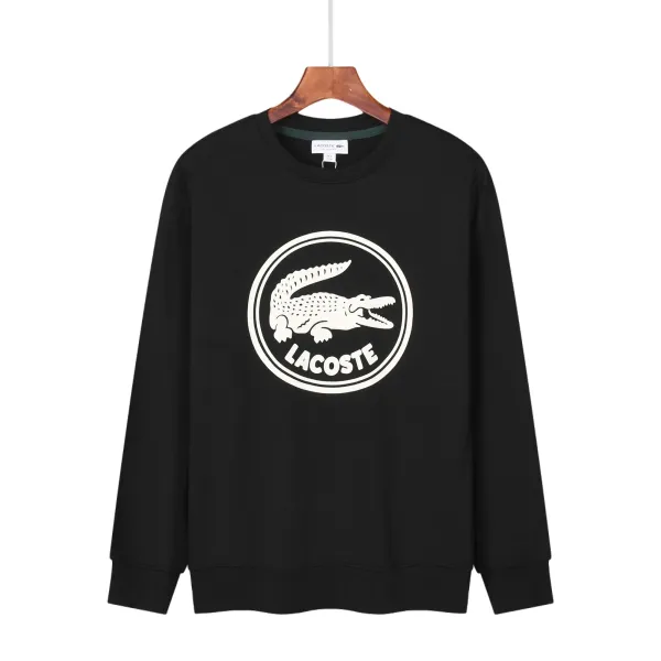 Lacoste Classic Crocodile Logo Black Hoodie - 1