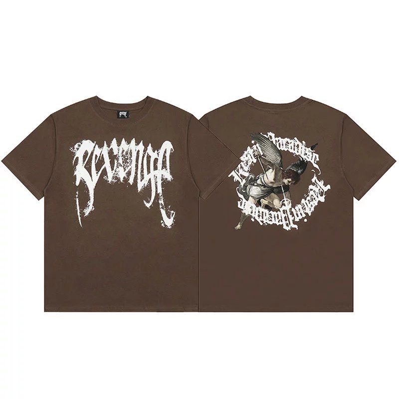 Revenge Skull and Logo Graphic White T-Shirt - 5