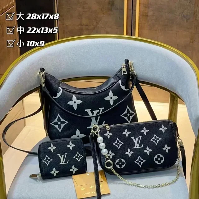 Louis Vuitton Handbags Monogram handbag set with matching wallet and crossbody pouch product detail image 14
