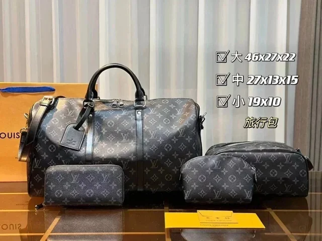 Louis Vuitton Handbags Monogram handbag set with matching wallet and crossbody pouch product detail image 15