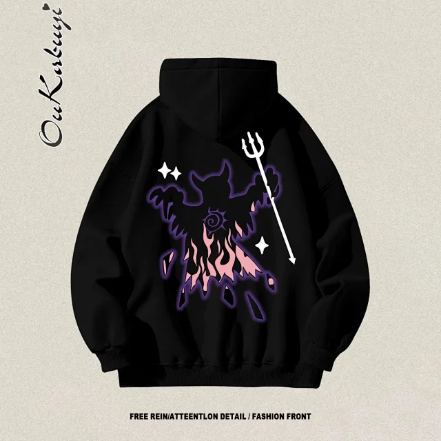 Unbranded Hoodies & Sweatshirts Oversized graphic print pullover product detail image 14