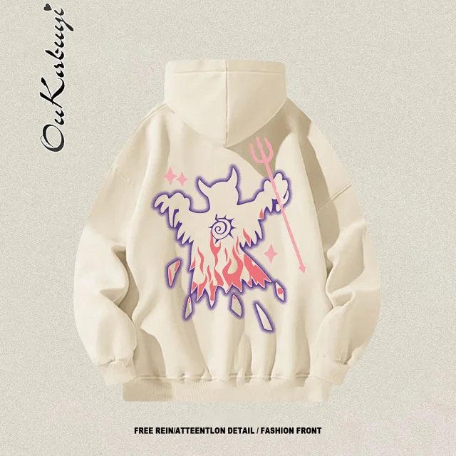 Unbranded Hoodies & Sweatshirts Oversized graphic print pullover product detail image 13