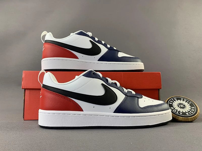 Nike Court Borough Low 2 Black / University Red Sneakers - 7
