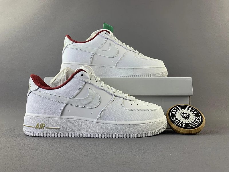 Nike Air Force 1 Low White Dark Red Tonal