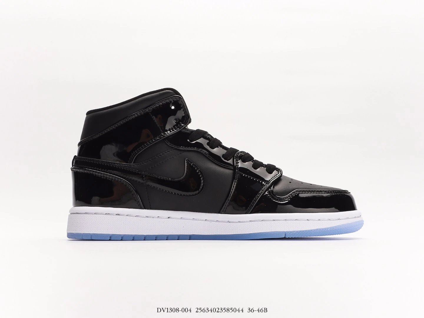 Jordan 1 Mid Patent Leather Black Ice