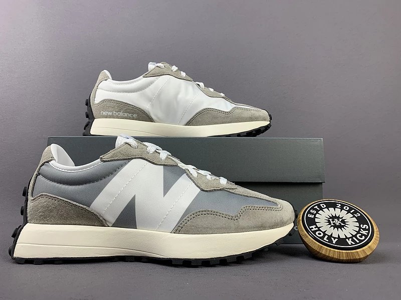 New Balance 327 Burgundy White Sneakers - 13