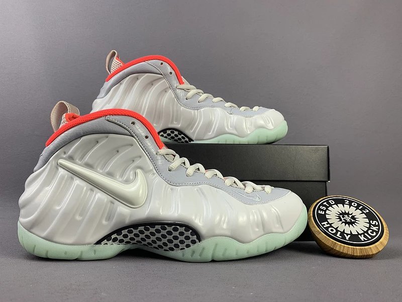 Nike Air Foamposite Pro Wolf Grey Red Glow