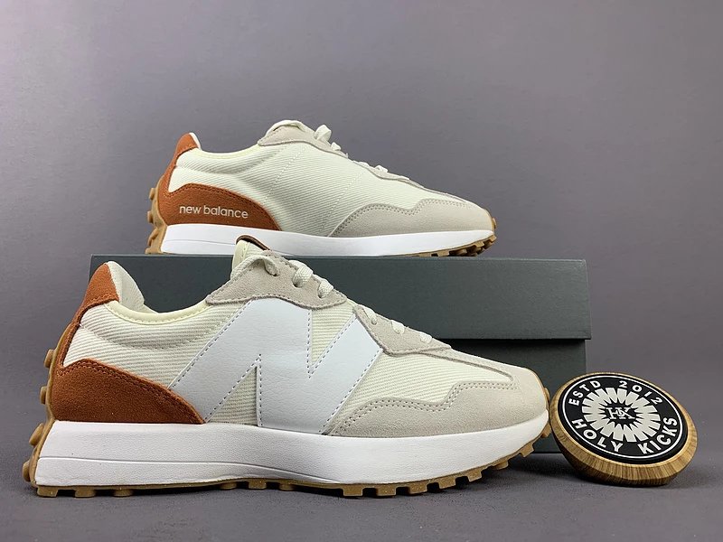 New Balance 327 Burgundy White Sneakers - 9
