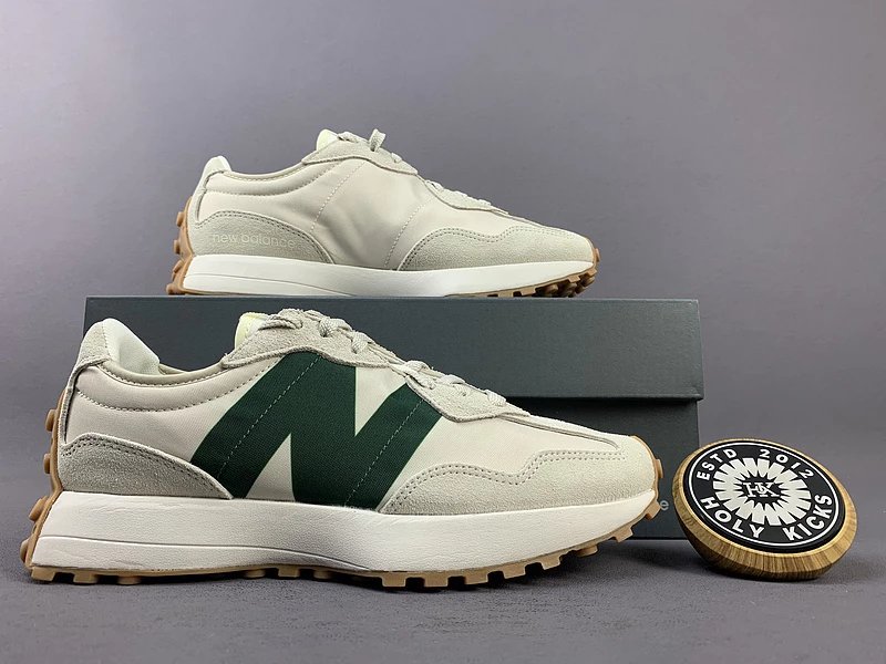 New Balance 327 Burgundy White Sneakers - 15