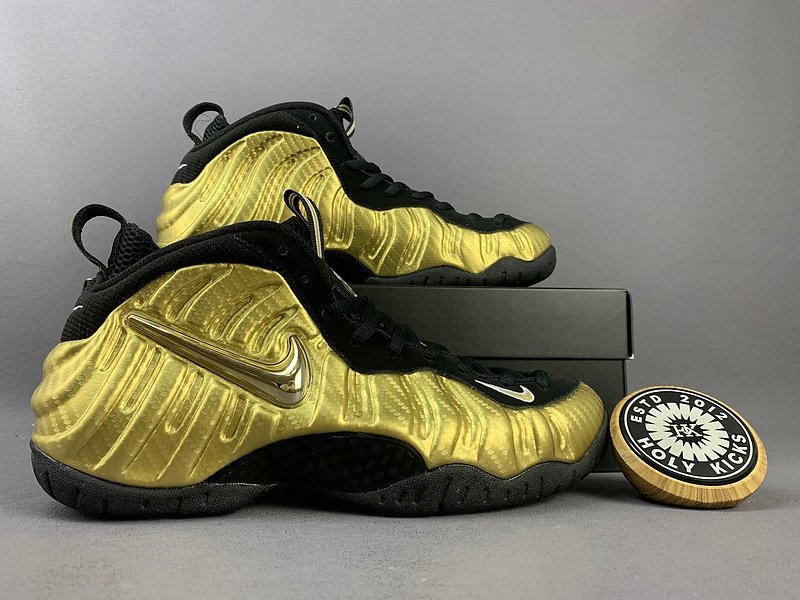 Nike Air Foamposite Pro Gold Metallic Black