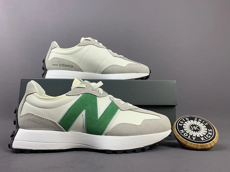 New Balance 327 Burgundy White Sneakers - 4