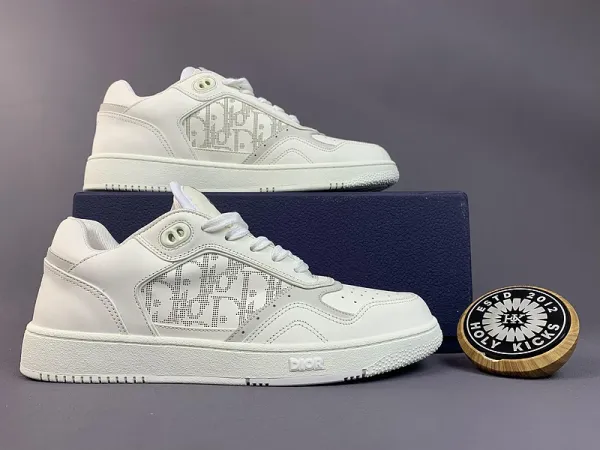 Dior B23 Oblique White Sneakers - 1