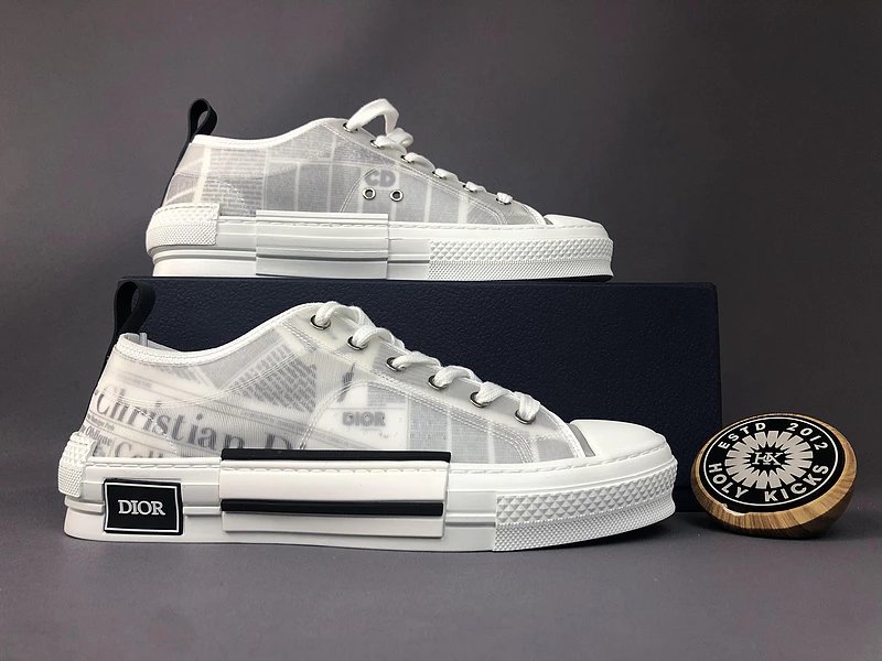 Dior B23 High-Top Sneakers Navy Blue Oblique Print Sneakers - 7
