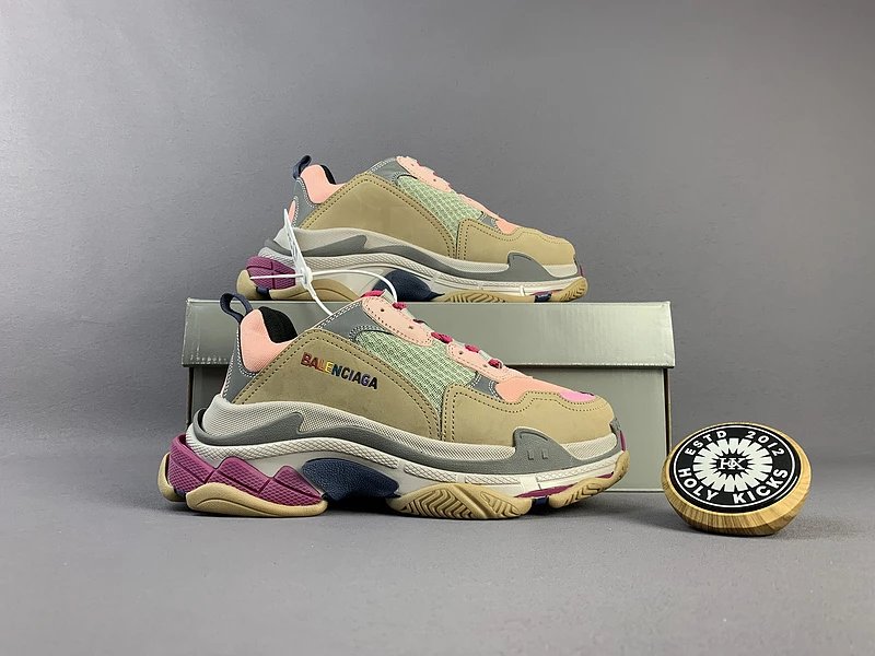 Balenciaga Triple S Beige Pink Purple Multicolor