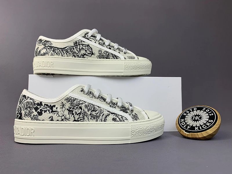 Dior B23 High-Top Sneakers Navy Blue Oblique Print Sneakers - 10
