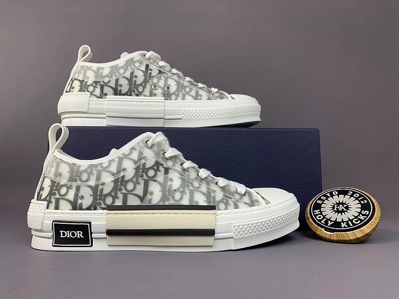 Dior B23 High-Top Sneakers Navy Blue Oblique Print Sneakers - 15