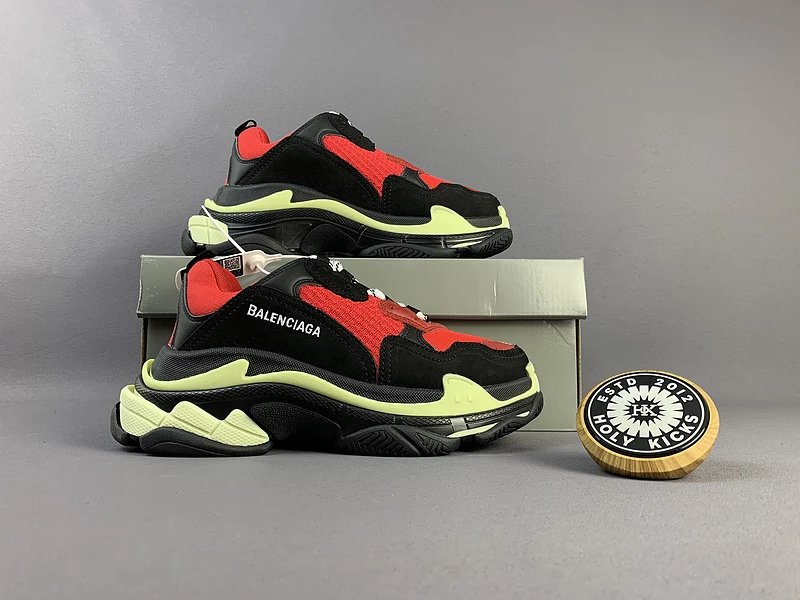 Balenciaga Triple S Black Red Fluorescent
