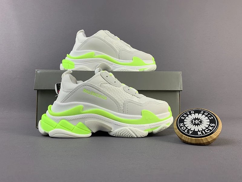 Balenciaga Triple S White Neon Green