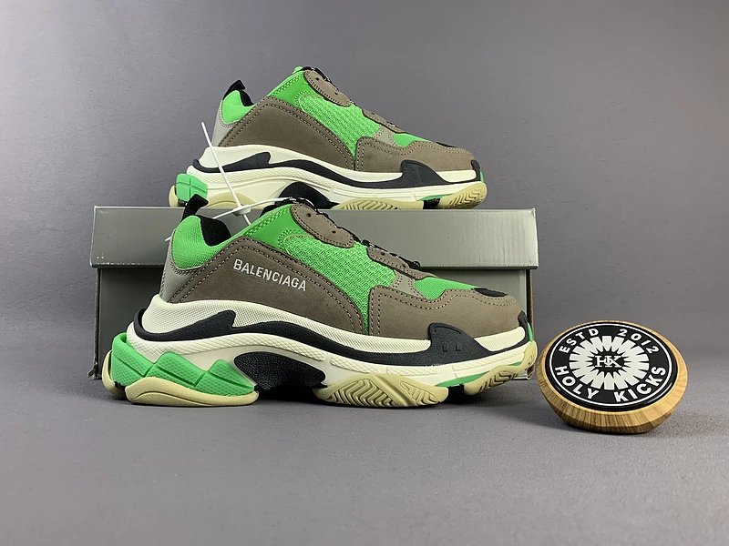 Balenciaga Triple S Taupe Neon Green