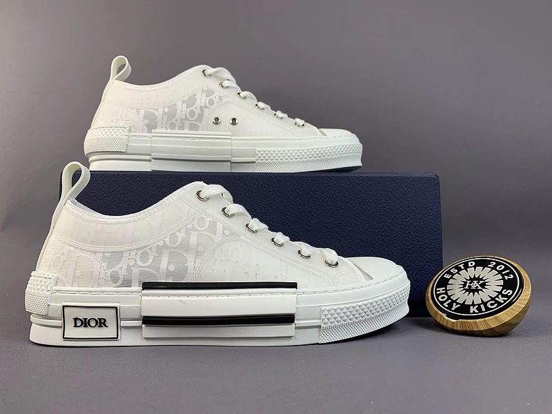 Dior B23 High-Top Sneakers Navy Blue Oblique Print Sneakers - 5