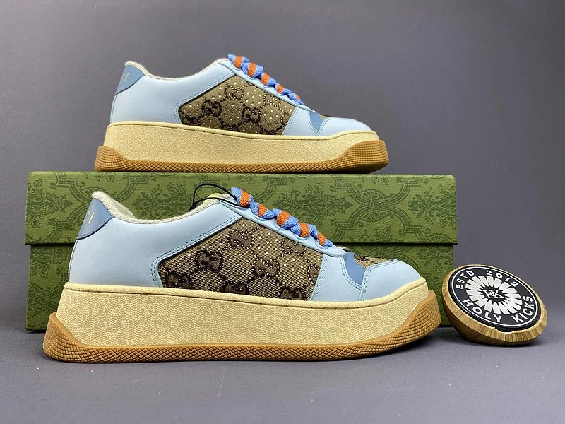 Gucci Rhyton GG Canvas Brown Beige Sneakers Chunky Sneakers - 12