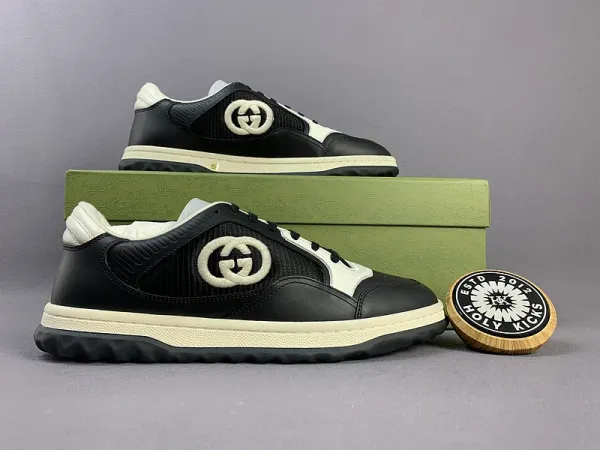 Gucci Rhyton Low Black and Cream Sneakers - 1