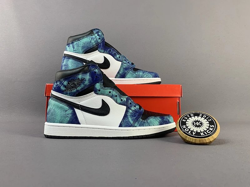 Jordan 1 Retro High Tie Dye Blue Teal White