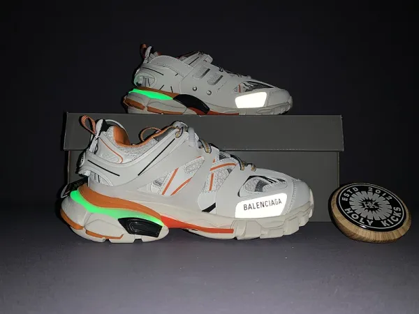 Balenciaga Track 2 Glow-in-the-Dark White Orange Green Chunky Sneakers - 1