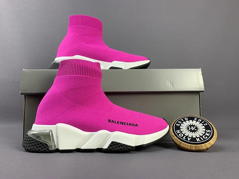 Balenciaga Speed Trainer Sock Fuchsia White