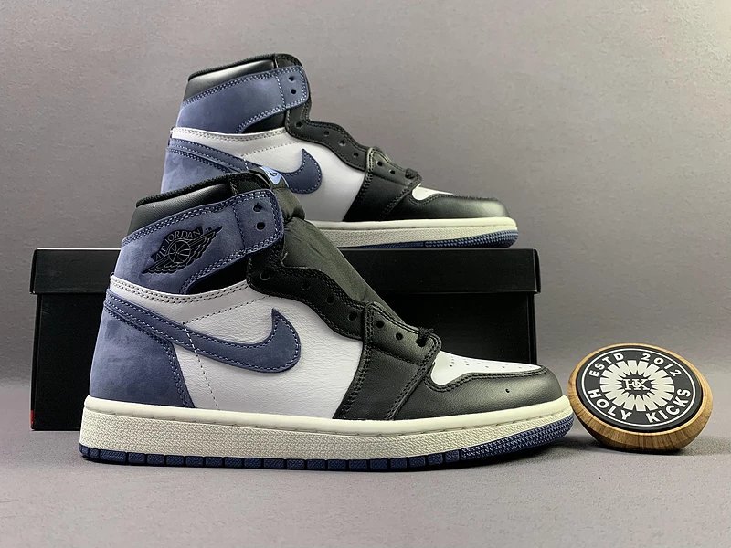 Jordan 1 Retro High Blue Moon Black
