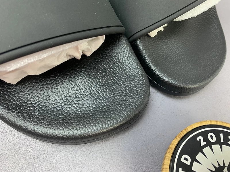 Holy Kicks x BALENCIAGA Slide Sandals Black with Neon Green Logo Slippers - 7