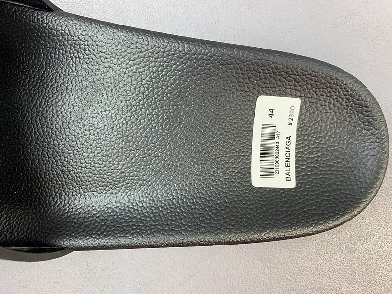 Holy Kicks x BALENCIAGA Slide Sandals Black with Neon Green Logo Slippers - 11