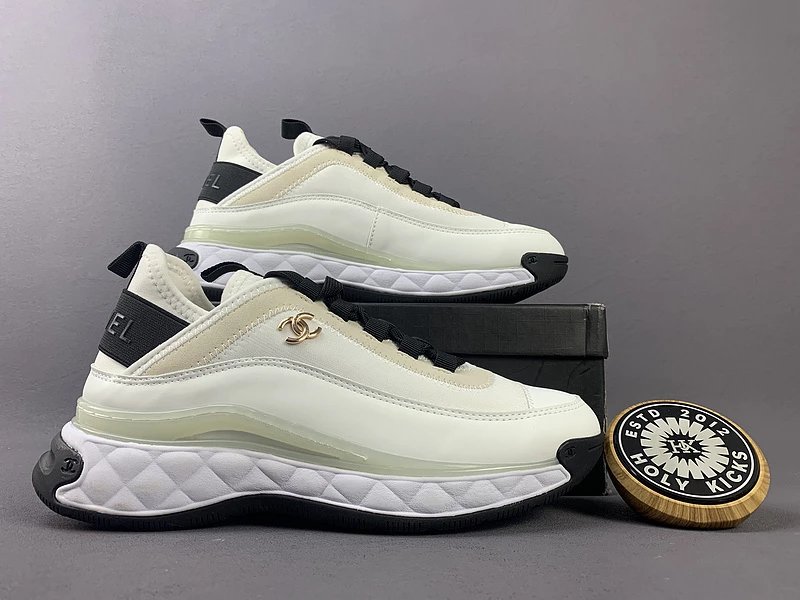 Chanel CC Logo Chunky Sneakers Black and White - 14