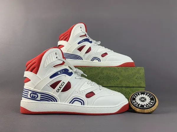 Gucci Rhyton High-Top White Red Blue Sneakers - 1