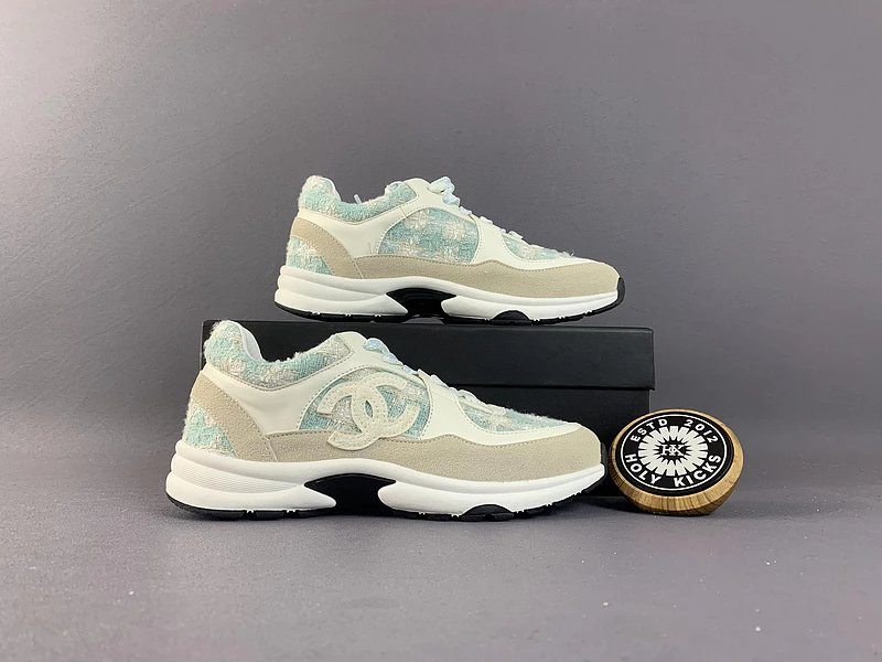 Chanel CC Logo Chunky Sneakers Black and White - 15