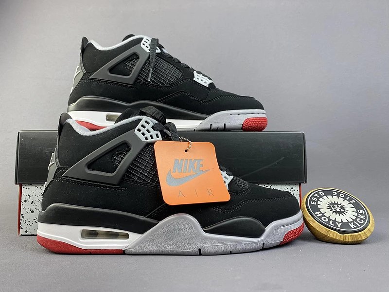 Air Jordan 4 Retro White Cement Grey Sneakers - 4