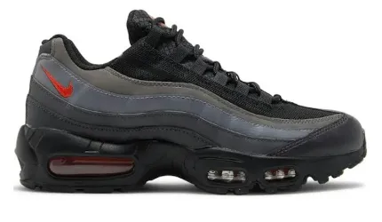 Nike Air Max 95 Gray Black Yellow Sneakers - 10