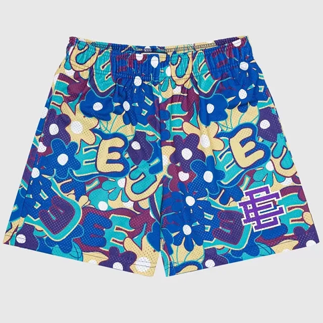 Eric Emanuel Shorts Mesh basketball with lightning star print product detail image 11