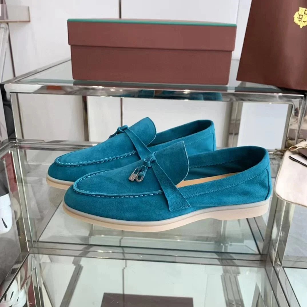 Hogan H222 Loafers Turquoise Suede with Padlock Detail Loafers product detail 16 in Litbuy spreadsheet finds