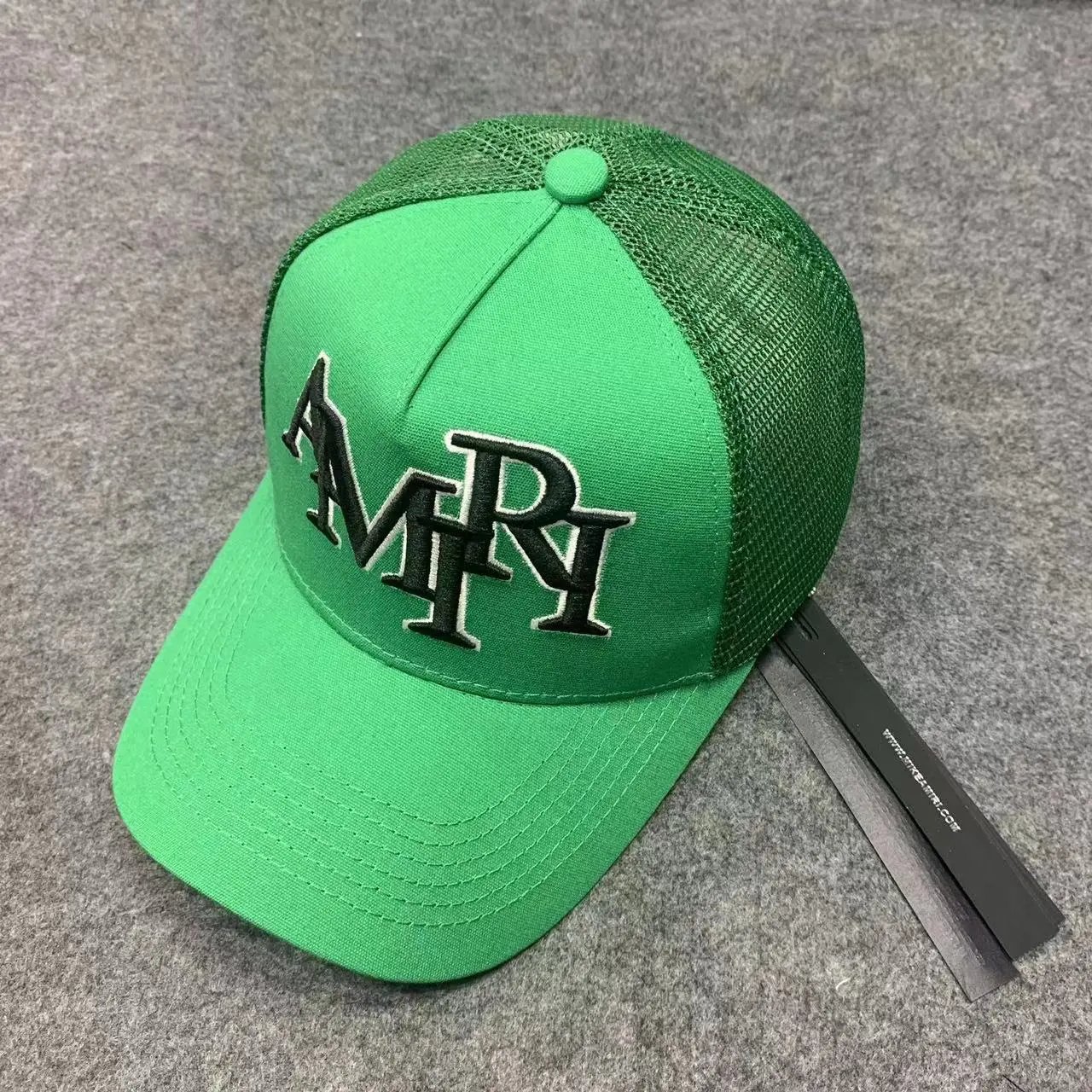 Amiri Logo Embroidered Mesh Back Baseball Cap Black - 11