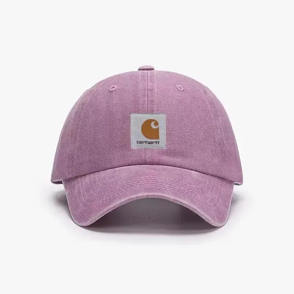 Carhartt Work In Progress Logo Patch Baseball Cap Charcoal Washed Denim - 11