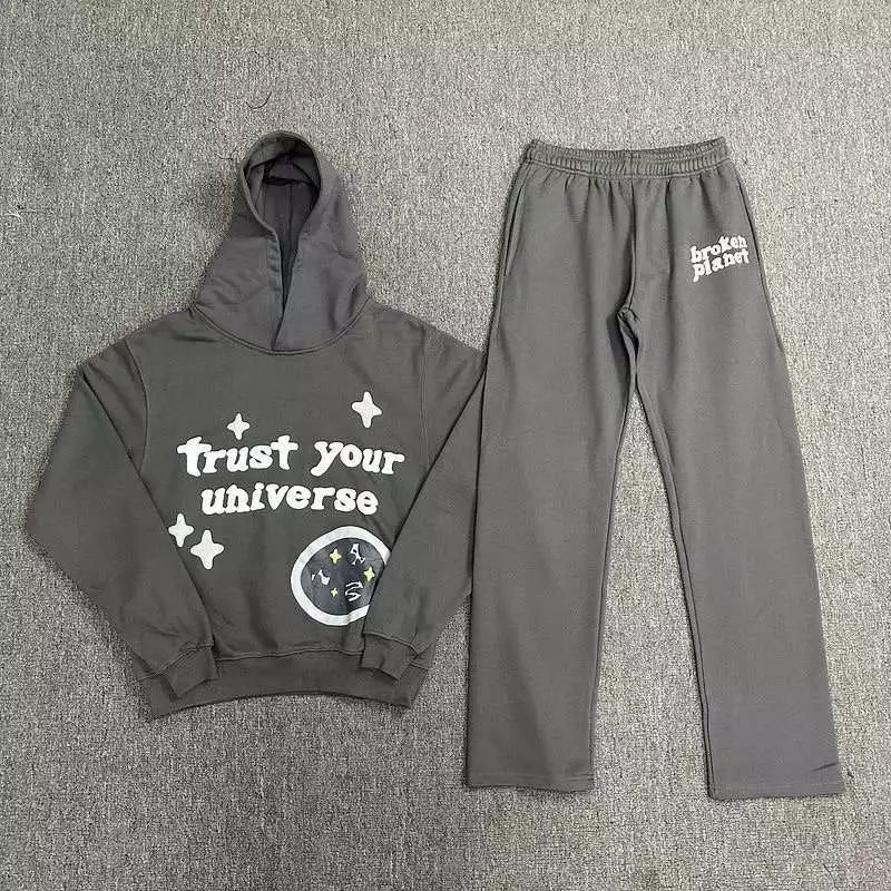 GRA Forty Five Beige Hoodie and Sweatpants Set - 13