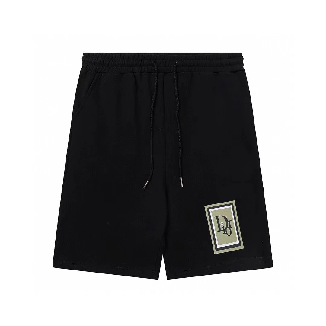 Dior CD Logo Embroidered Gray Textured Shorts - 33