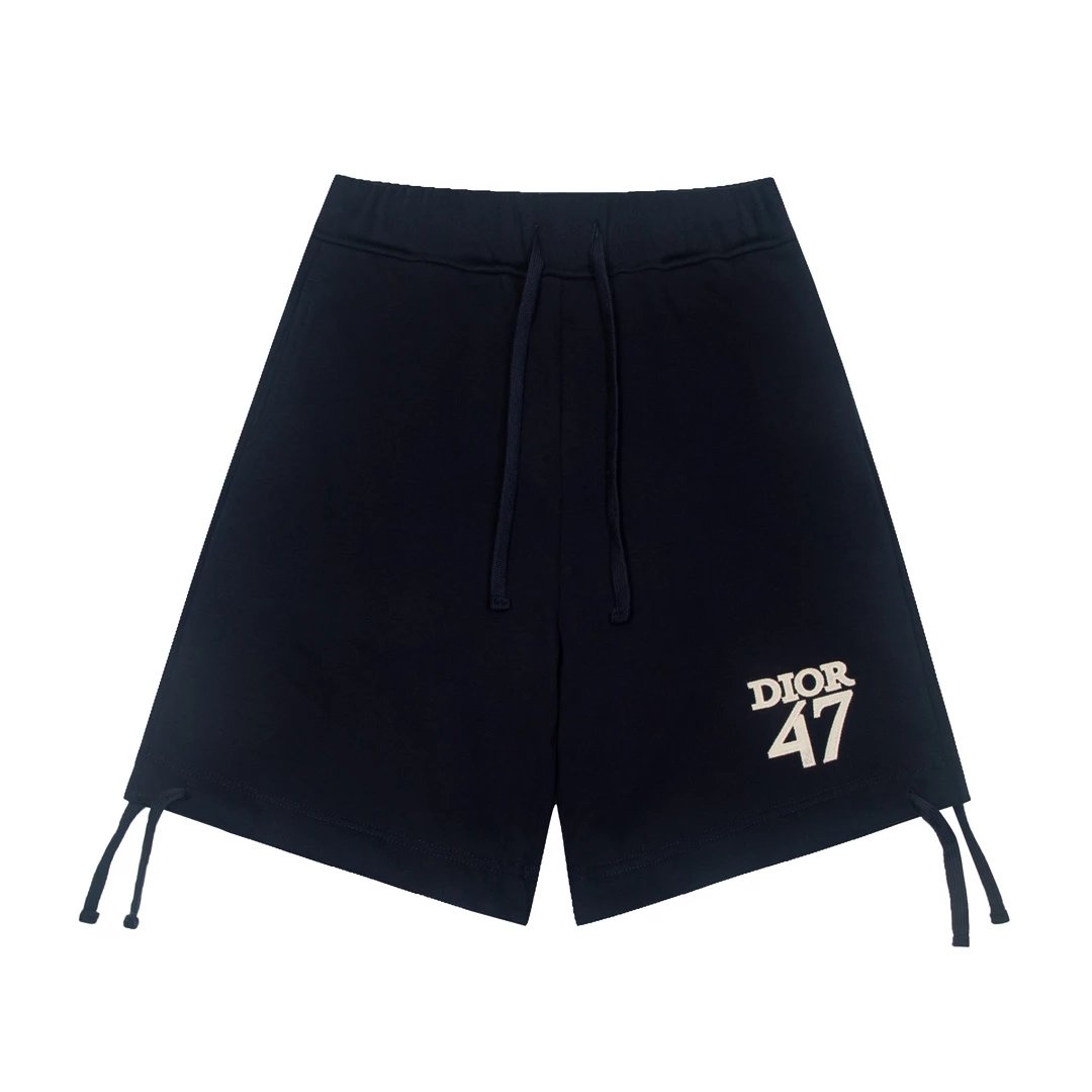 Dior CD Logo Embroidered Gray Textured Shorts - 29