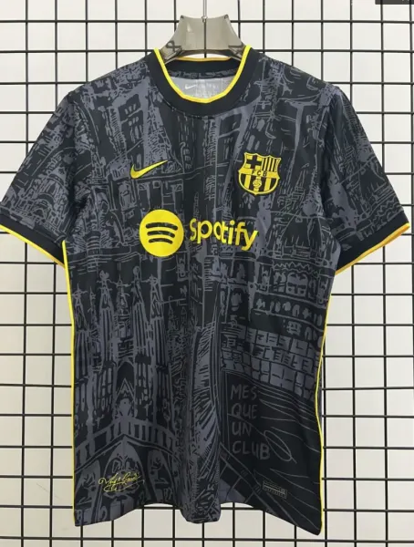 FC Barcelona x Nike 2023-24 Third Jersey Black Yellow - 1