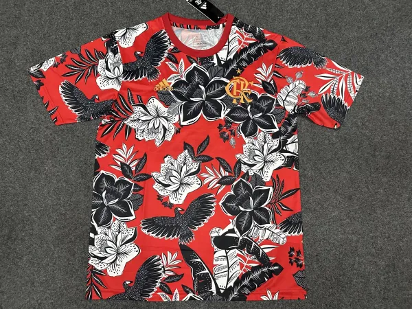 Adidas x Flamengo Tropical Print Red T-Shirt - 1