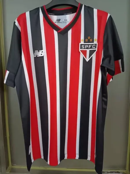 New Balance São Paulo FC Home Jersey Red Black White Stripe Jersey - 1