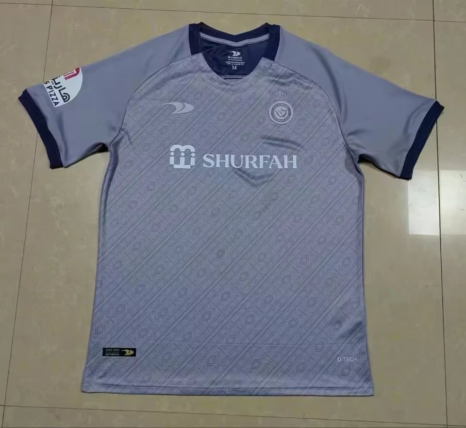Design Al Nassr FC 2022-2023 Third Jersey Navy Blue Jersey - 10