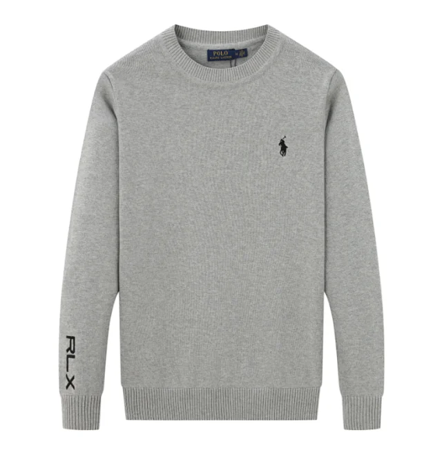 Polo Ralph Lauren Knitwear Crewneck Knit Sweater with Embroidered Pony Logo and RLX Sleeve Detail product detail image 5